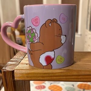 Pink Heart Handle Bear Mug